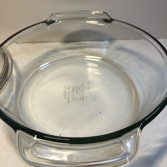 Vintage Anchor Ovenware 2 qt Covered Casserole Baking Bowl Clear Large with Lid - Picture 4 of 12